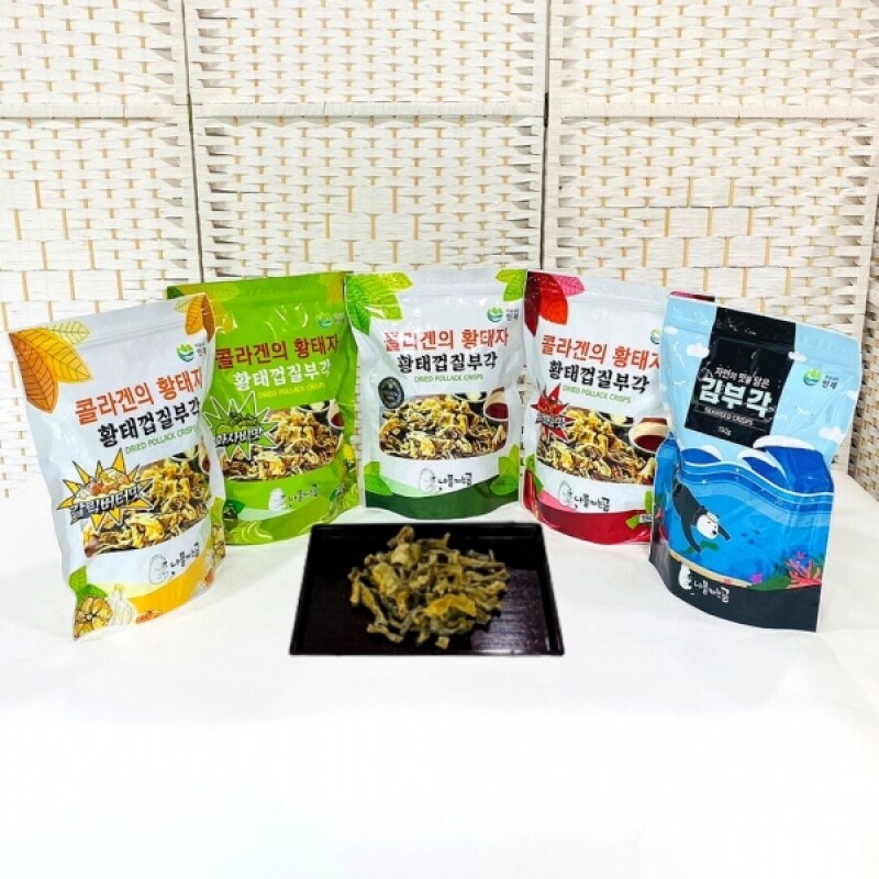 나물캐는곰 협동조합,곰푸드 황태껍질부각4종 부각1종 130g