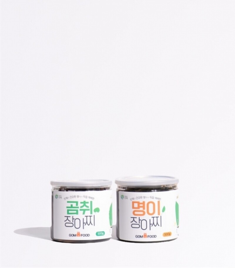 나물캐는곰 협동조합,곰푸드 장아찌 2종(명이장아찌,곰취장아찌) 500g